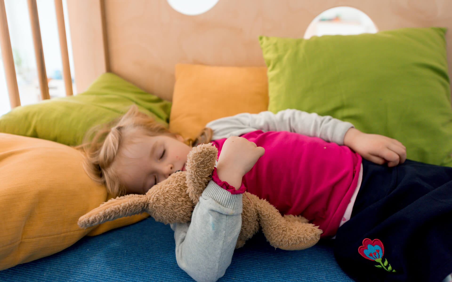 Rückzugsort zum Entspannen und Schlafen in einer Kindertagesstätte