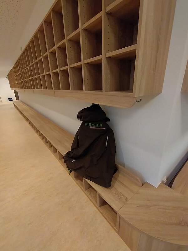 Garderobe in einer Kita in Münster
